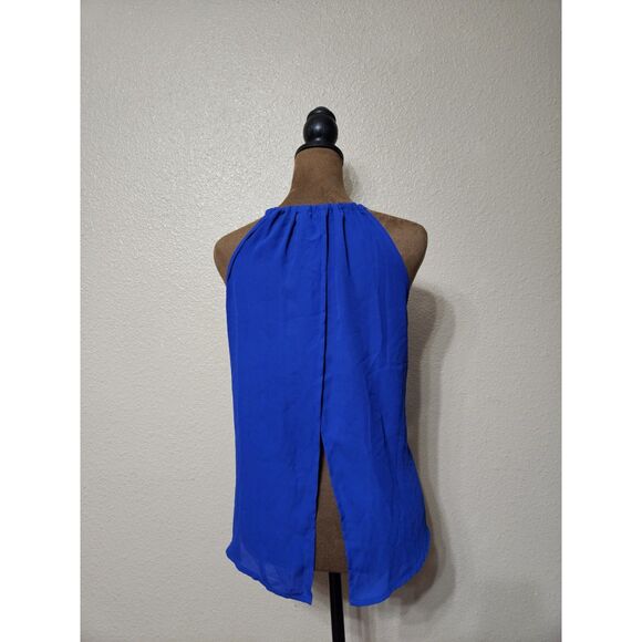 Mine Brand Tribal Geometric Split-Back High Neck Top – Size M - Picture 2 of 2